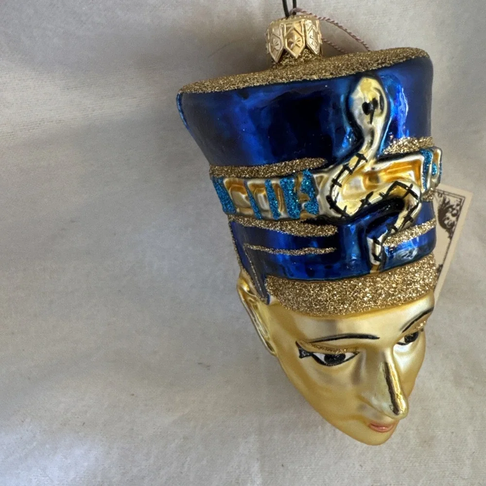 Polonaise Ornament NEFERTITI Glass Egypt Egyptian Komozja Kurt Adler‎